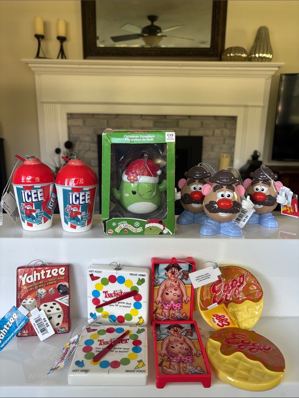 BUNDLE of 13 Game Night novelty  Ornaments - Holiday Party Favors